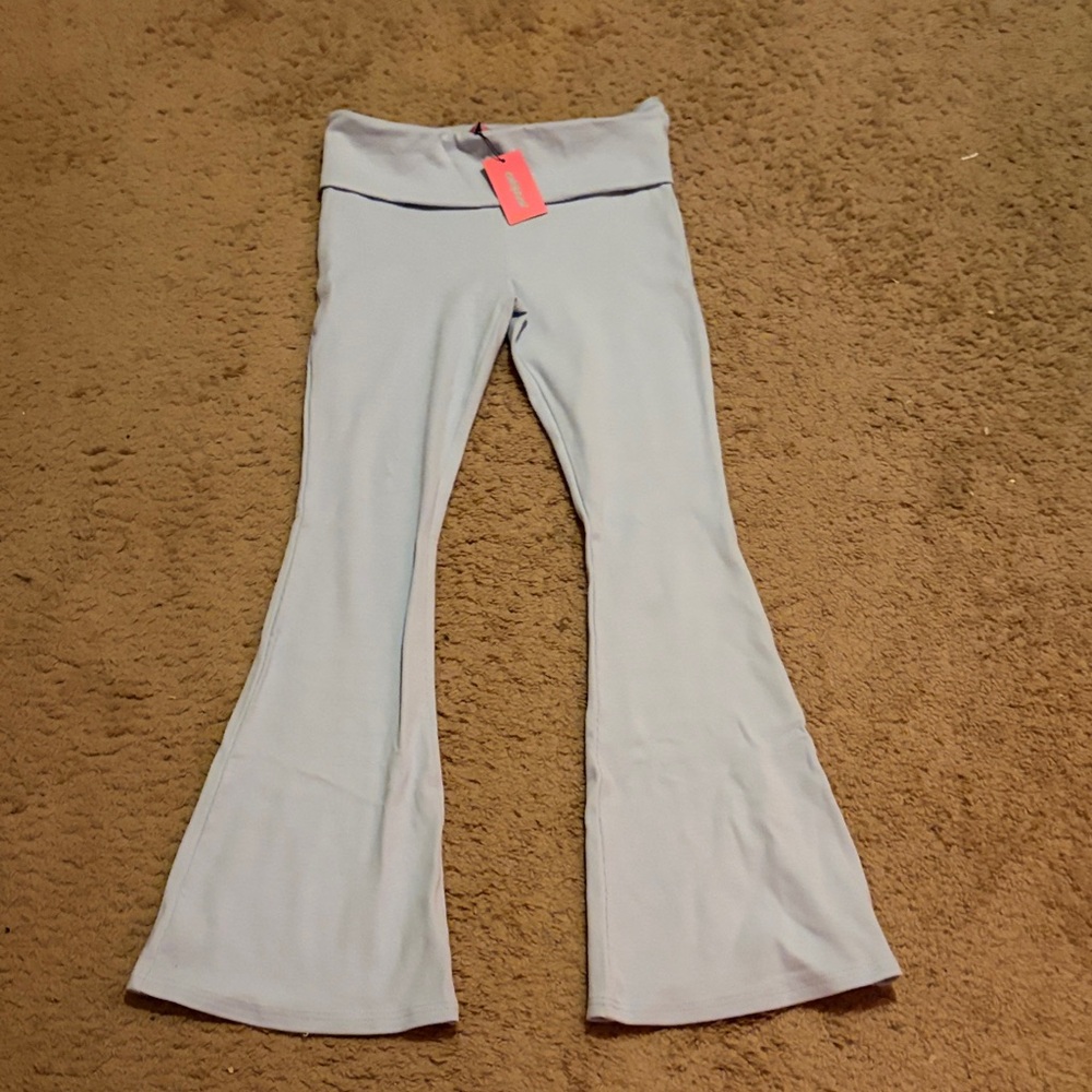 Edikted Sky Blue Flared Pants